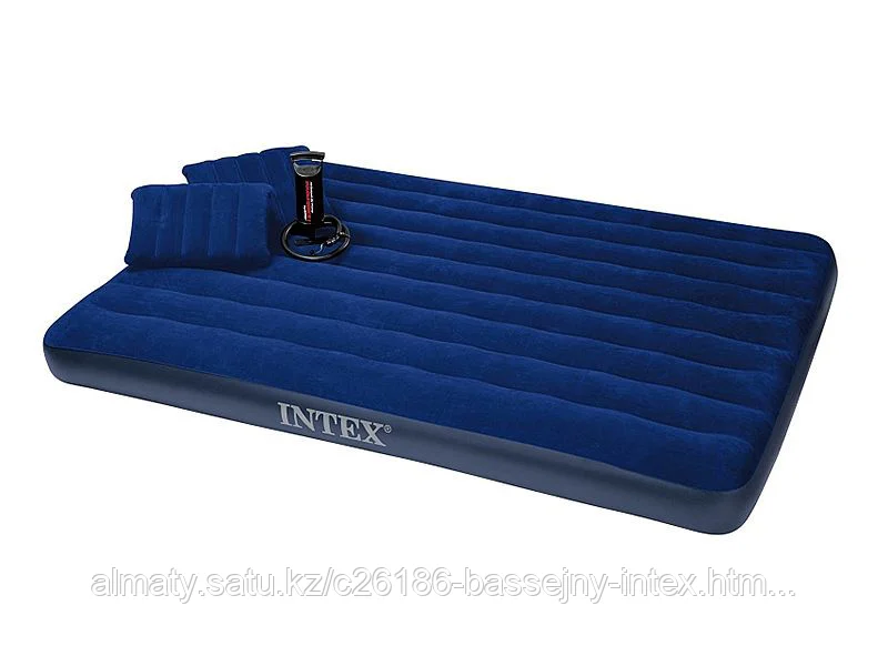 НАДУВНОЙ МАТРАС CLASSIC DOWNY BED, 152Х203Х22СМ С ПОДУШКАМИ И НАСОСОМ