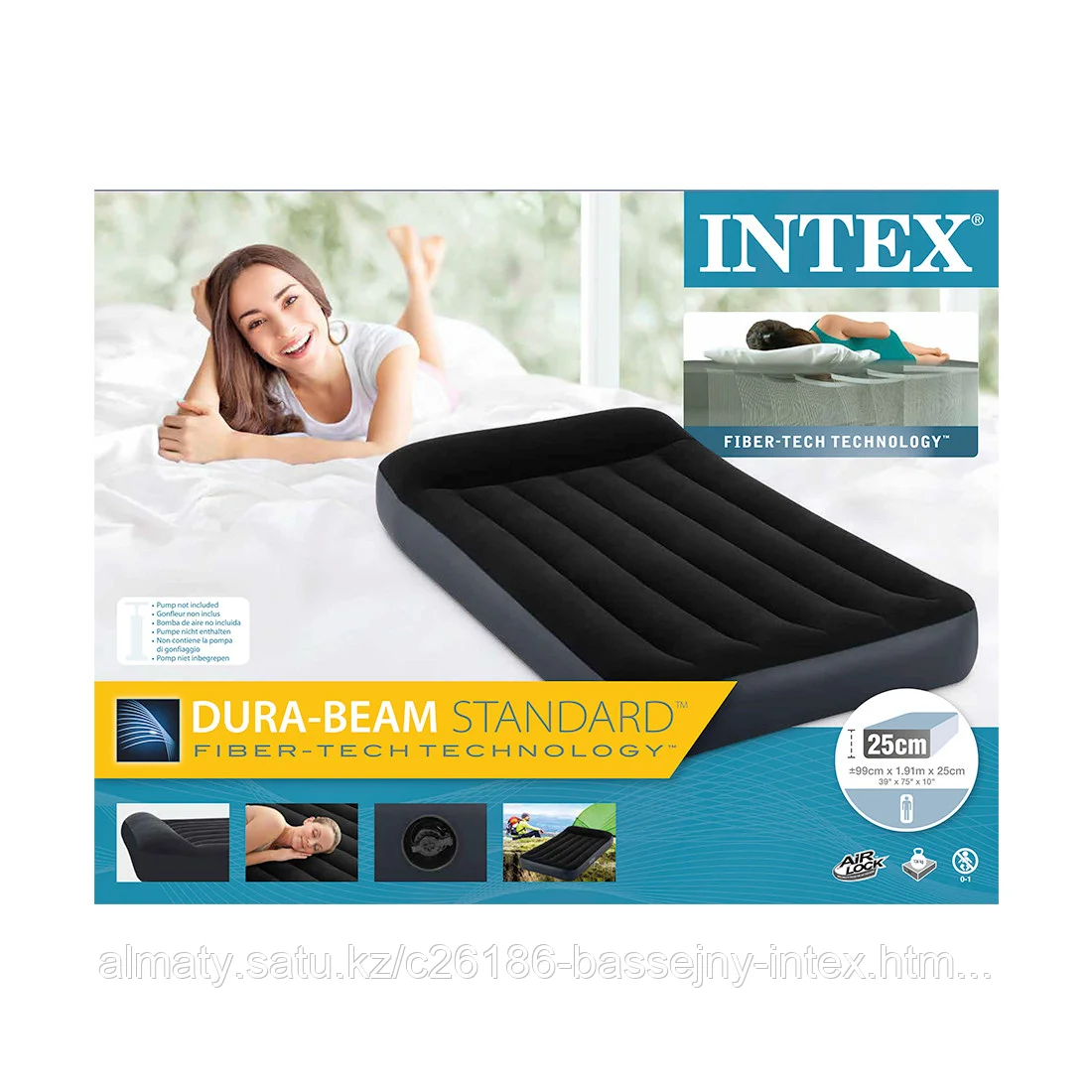 Матрас надувной Dura-Beam Pillow Rest Classic Airbed (Twin) 191 х 99 х 25 см, 64141