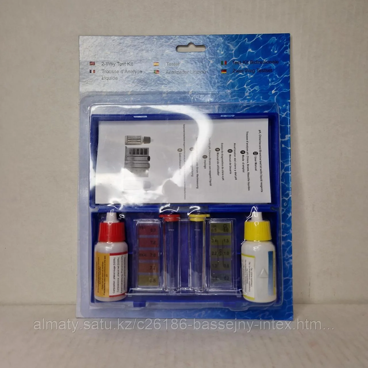 Химия Тестер для уровня  CL- pH воды PTK01BL