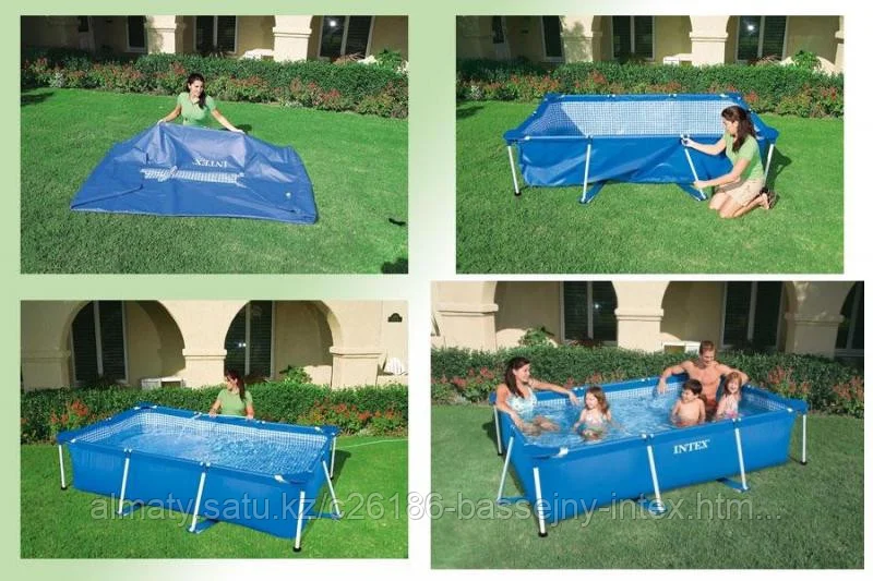 Каркасный сборный бассейн Intex Rectangular Frame Pool  300 х 200 х 75 см, 28272NP