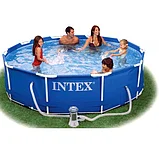 Каркасный сборный бассейн Intex Metal Frame Pool. 305 х 76 см. с фильтром, 28202, фото 7
