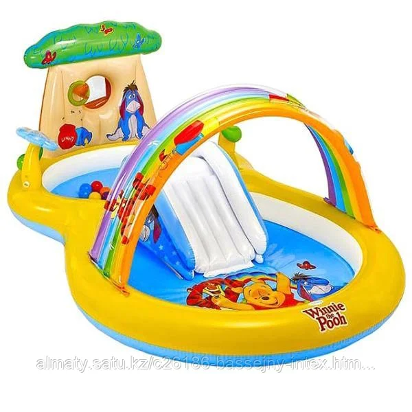 Intex Игровой центр 282х173х107см "Винни Пух" Disney, от 3 лет, распрыскиватель, 2 бассейна и горка, уп.2