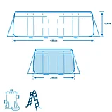 Каркасный бассейн Prism Frame 400х200х100 см, 6836 л, фильтр-насос 2006л/ч, лестница, 26788, фото 7