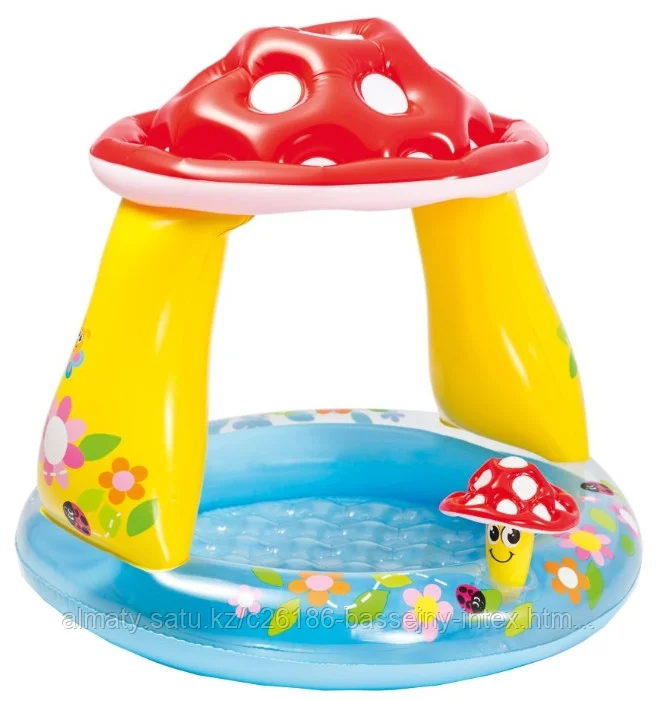 Детский надувной мини-бассейн "Грибок" 102Х89 СМ Intex (Mushroom Baby), 57114