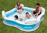 Надувной бассейн "Изогнутый квадрат" Family Lounge Pool Intex , фото 3