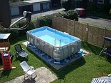 Каркасный прямоугольный бассейн  Intex Ultra Frame Pool. 549 х 274 х 132 см.( песочный фильт), фото 8