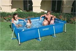 Каркасный сборный бассейн Intex Rectangular Frame Pool. 300х200х75см.