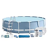 Каркасный сборный бассейн Intex Metal Frame Pool. 457х122см., фото 4